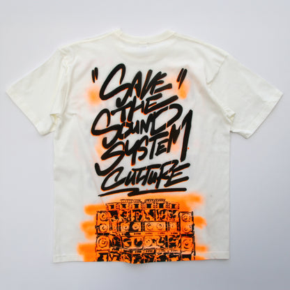 【1着限定制作】1-of-1 SAVE THE SOUND SYSTEM CULTURE Customz T-shirt 01