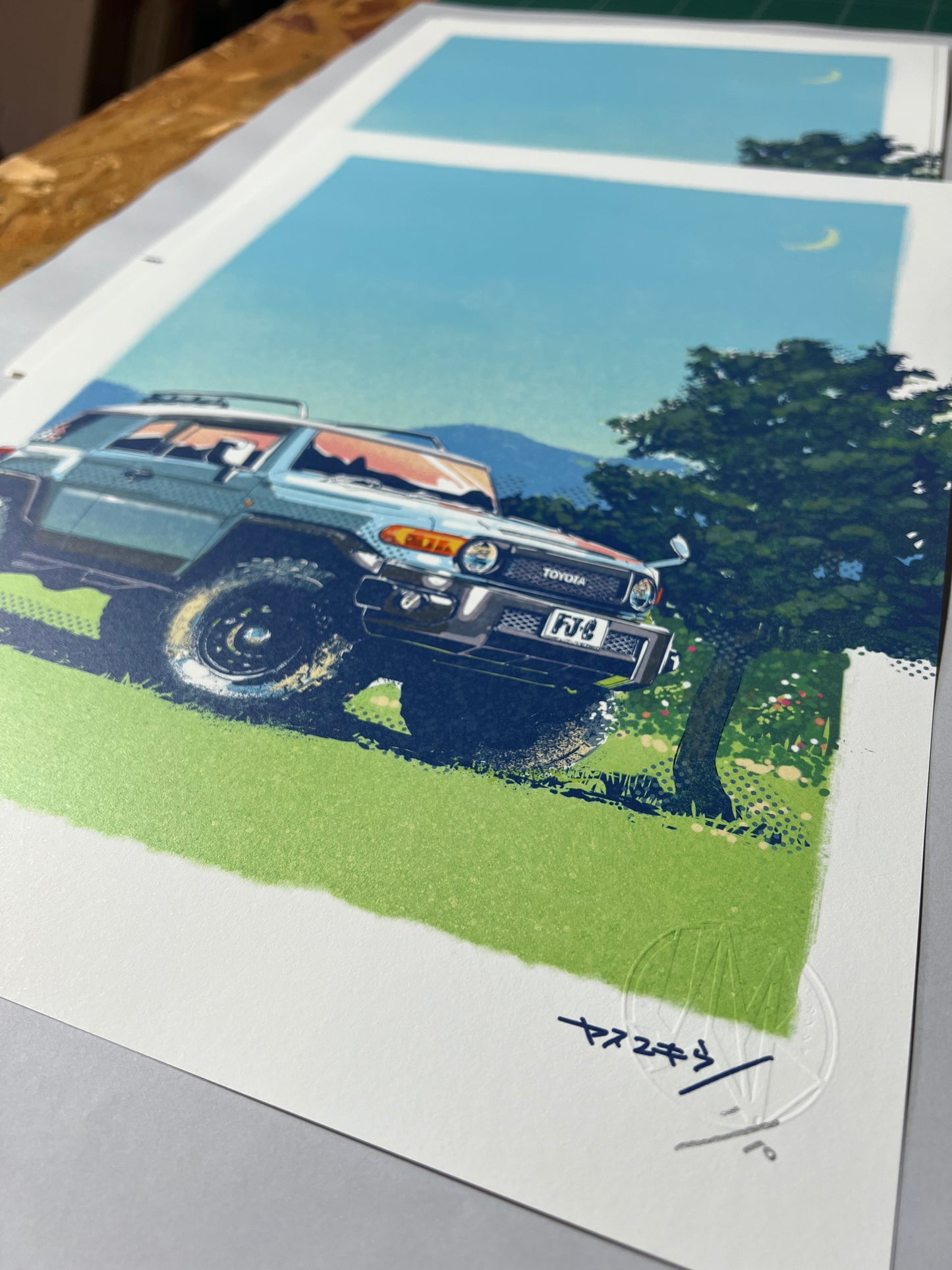FJ クルーザー(ブルー)/ A3ポスター / 限定 10枚
